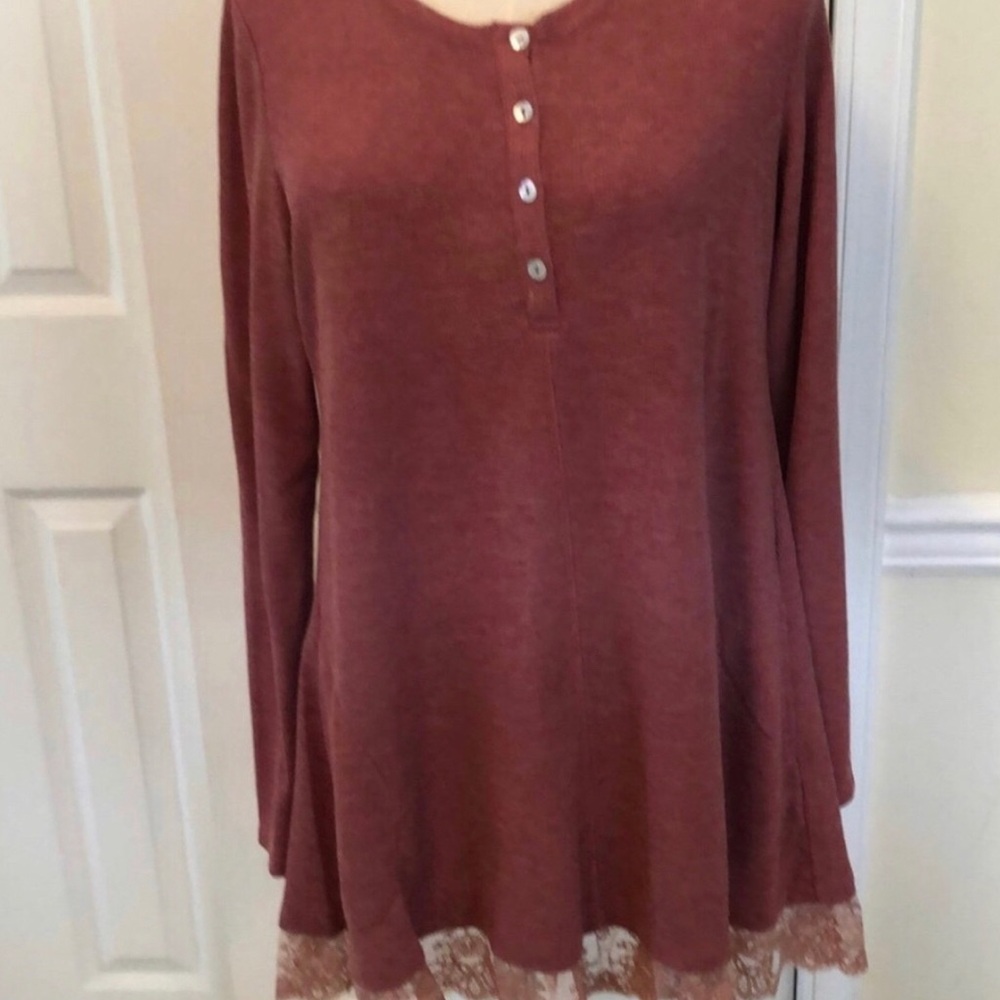 LOGO 4 Tops by Lori Goldstein Dusty Rose and Blush Tops- Sweater bundle small